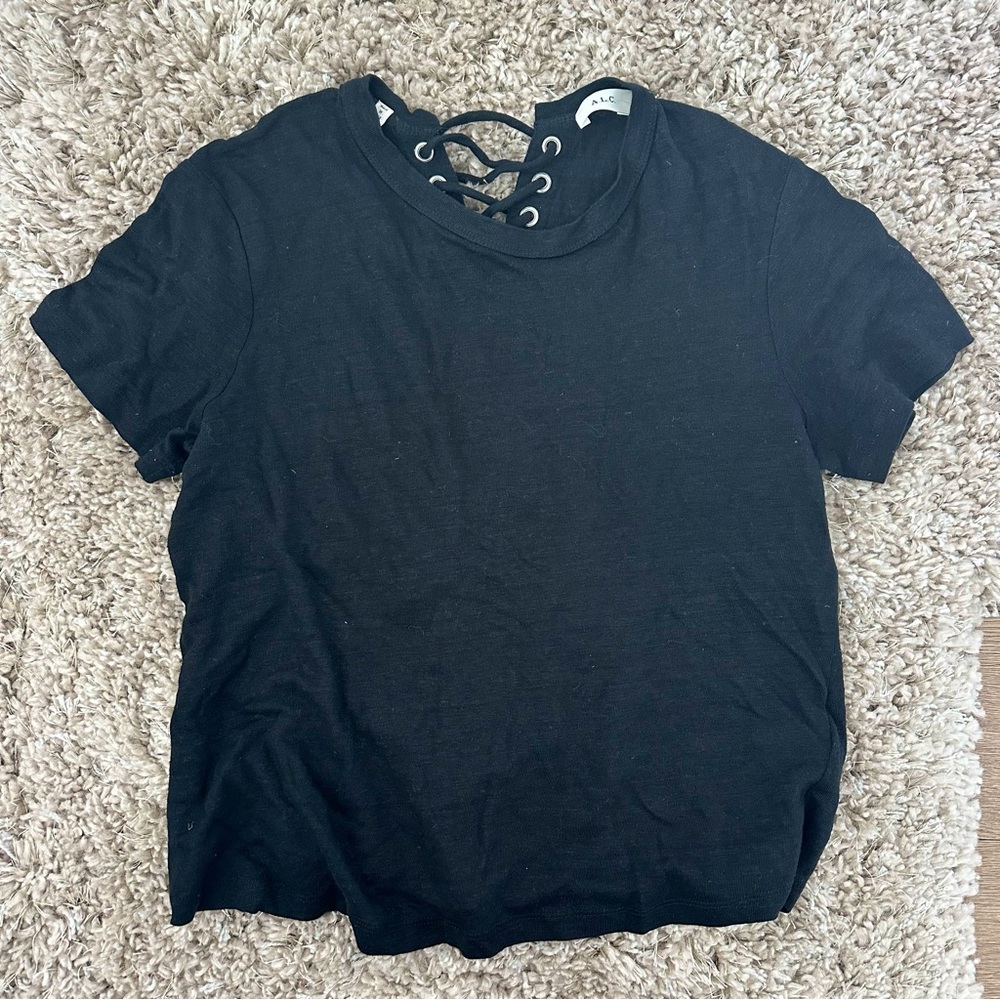 ALC Alber lace up back top